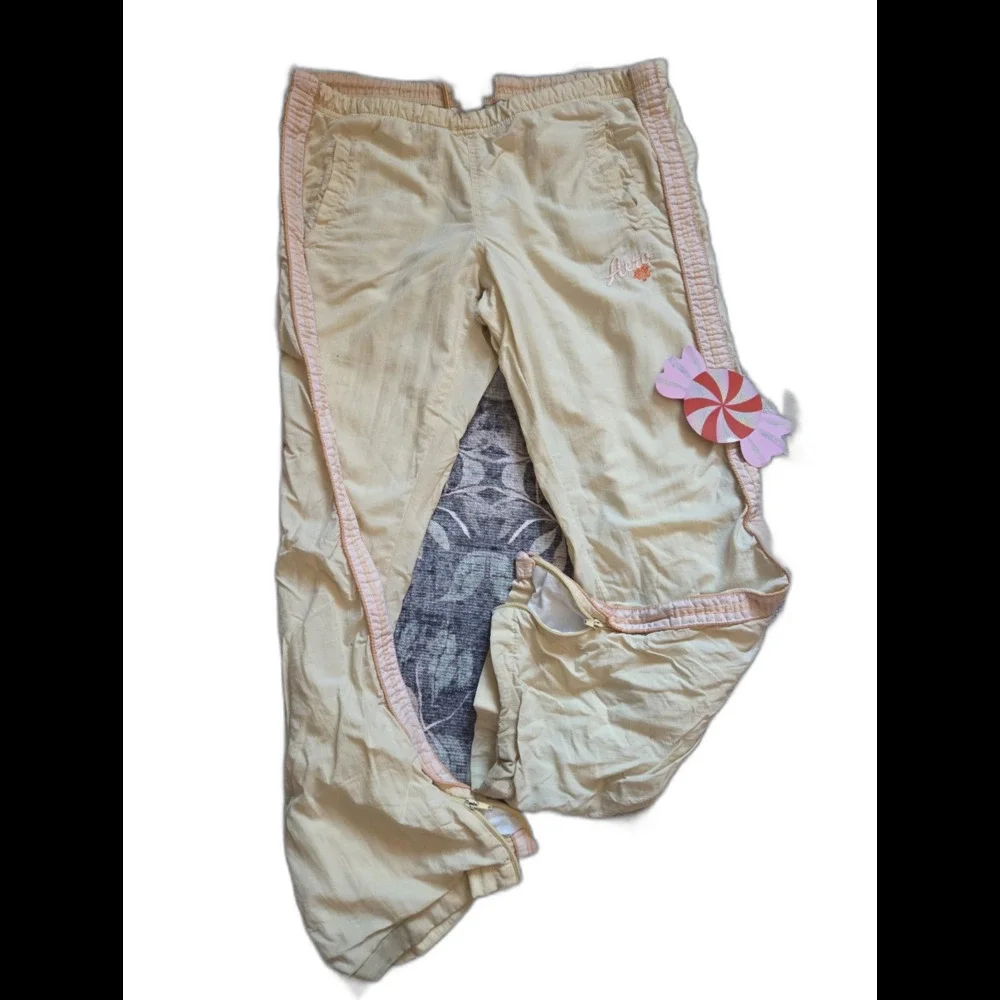 Aeropostale Juniors Yellow Pants M Elastic Waist Cotton Blend 2000s vintage Y2K